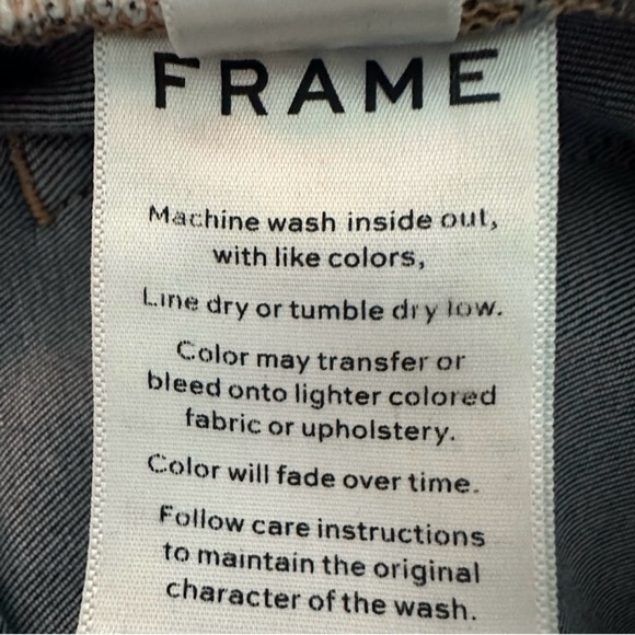 FRAME Denim Le Skinny de Jeanne Distressed Fringe Hem Jeans Size 27 - Picture 10 of 10